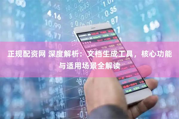 正规配资网 深度解析：文档生成工具，核心功能与适用场景全解读